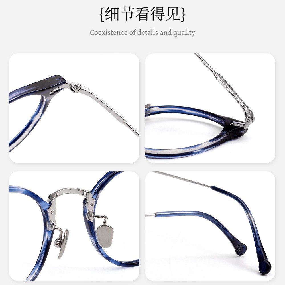 内藤熊八同モデルN-053楕円眼鏡フレーム透明板材高さ数超軽量大衆高品質眼鏡