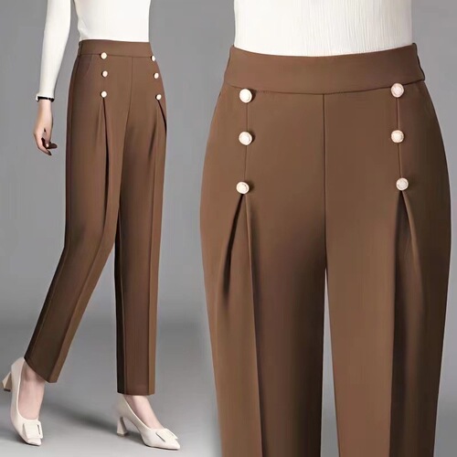 Kasai New Casual Women's Pants Spring Summer Western Pants Women's Flowy Bootcut Pants High Waist Small Straight Leg Long Pants