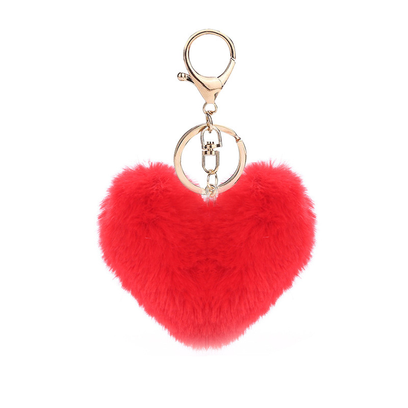 ファッション愛ハート形8センチのぬいぐるみのキーホルダー