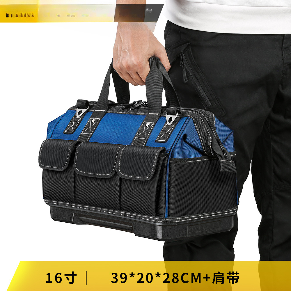 Kit de herramientas portátil multifuncional, lona especial para electricista, bolsa de almacenamiento gruesa y duradera, bolsa de mantenimiento de escalera de carpintería