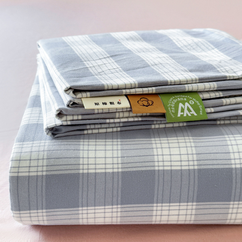 Al por mayor sábanas de tela gruesa vieja y gruesa de una sola pieza de algodón y lino, sábanas individuales grandes kang individuales y dobles para personas grandes, sueño desnudo, estilo grueso de verano a