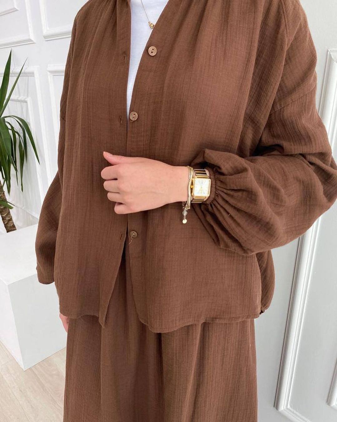 Women's Fashion Casual Suit Puff Sleeve Shirt And Skirt Set Spring Autumn New Cross Border Foreign Trade Clothing_ecoleips.com