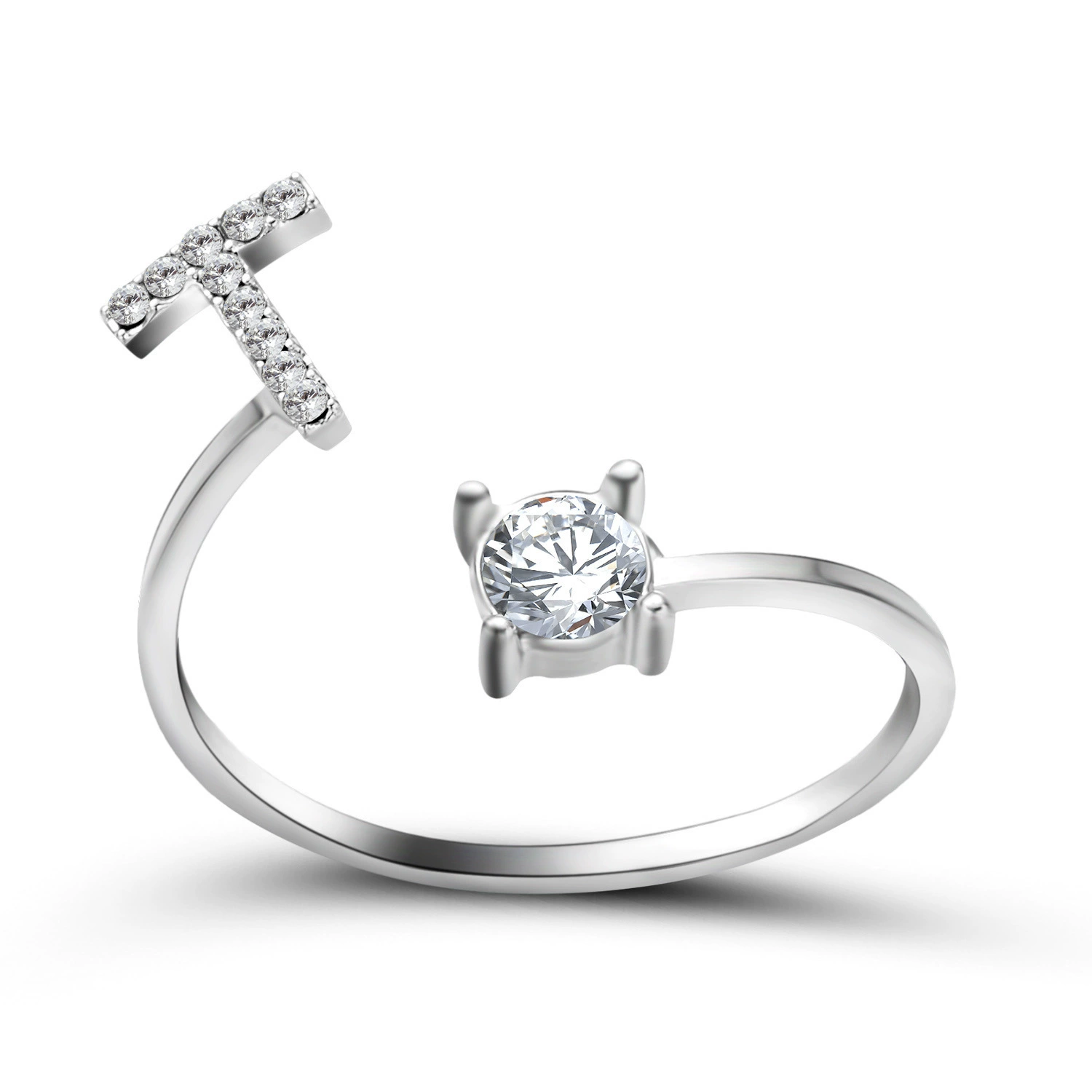 (Cross-border trading), ring, creative adjustable one size accessory with letters