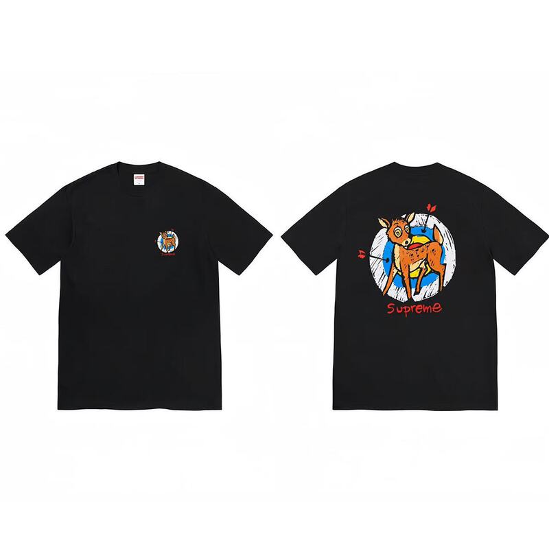 クロスボーダーファッションとトレンディなシュプリームレタープリントラウンドネック半袖ユニセックスストリートファッションTシャツドロップシッピング|undefined