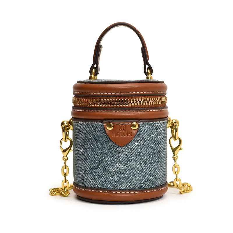 Bolso de hombro para niños y niñas de estilo coreano, estilo occidental, mini bolso de cubo redondo para niños, nuevo bolso para niños de cadena de comercio exterior