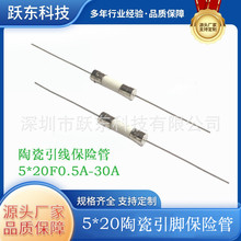 5*20陶瓷管直插带引线脚保险丝快断F0.5A/1A/3.15A10A20A30A/250V