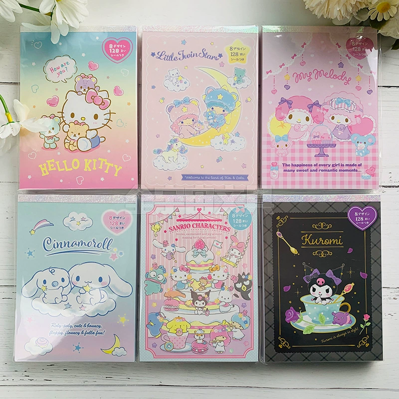 Студенческий блокнот для заметок (Sanrio) милые Cartoon обложки, карманный A6, 128 страниц