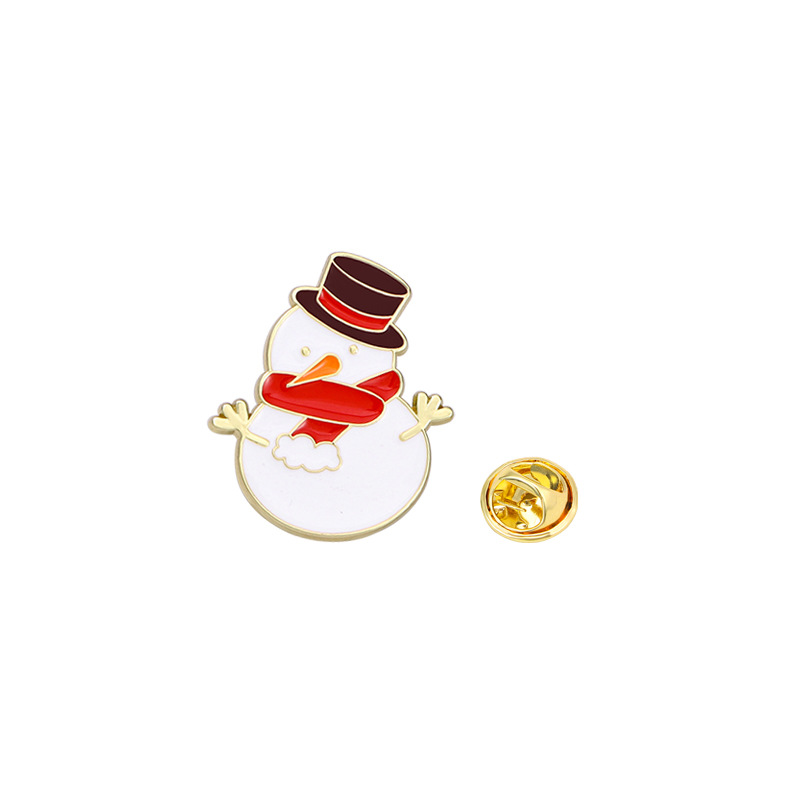 Broche de Navidad insignia de aleación caricatura adorable Santa Fe Navidad decoración de mochila escolar