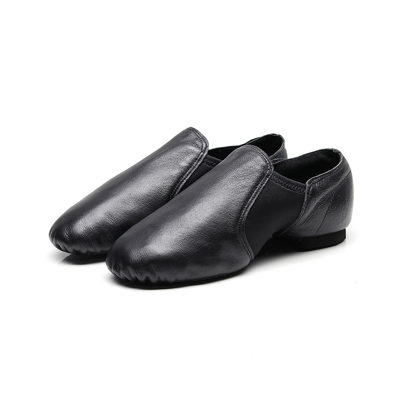 Zapatos de baile transfronterizos de tela elástica, zapatos de baile de jazz de cuero, zapatos de entrenamiento de suela suave para niños, zapatos de baile latinos para adultos, zapatos de maestros