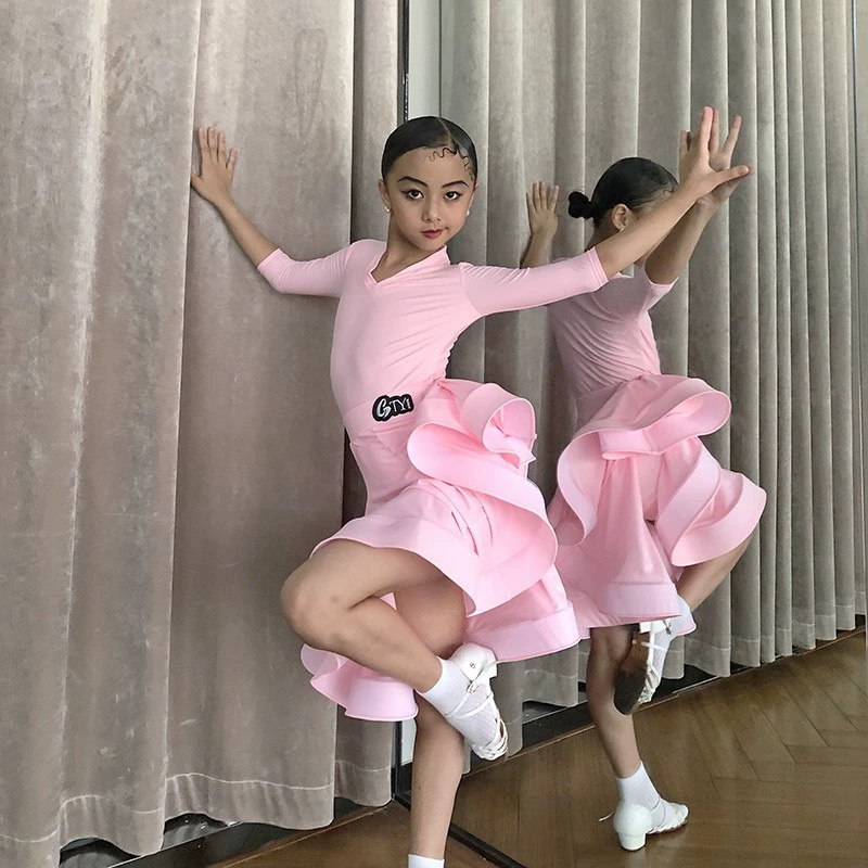 Новая модель женского костюма для латиноамериканских танцев, стандартный профессиональный конкурсный костюм для выступлений, осень-зима 2024, Блэкпул, G22020