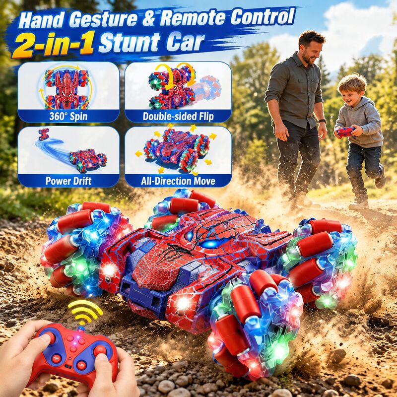 Popular foreign trade product: Gesture-controlled remote control car, double-sided stunt rolling drift racing four-wheel drive off-road toy car Popular foreign trade product: Gesture-controlled remote control car, double-sided stunt rolling drift racing four-wheel drive off-road toy car