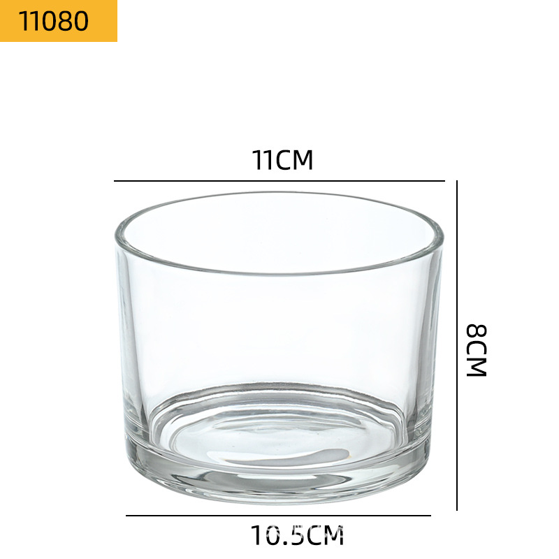 Portavelas de Vidrio Transparente Simple al por Mayor, Decoración de Dormitorio DIY, Vaso para Velas de Aromaterapia, Frasco Vacío para Velas, Decoración del Hogar