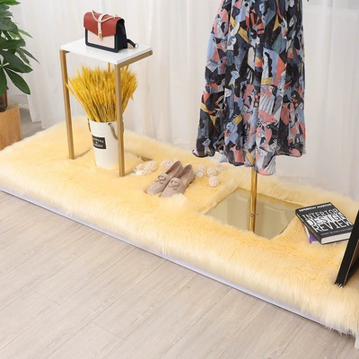 Display Mats, Bedside Table Mats — Wool pad - customized-contact-customer-service-light-yellow-long-hair-thickened
