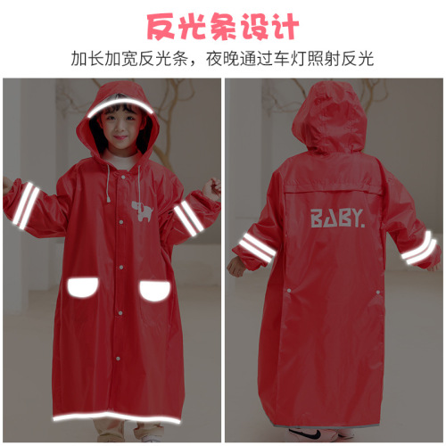 Children's raincoat book bag holder, anti-heavy rain full-body wholesale for both boys and girls, 10-year-old primary school students, first to sixth grade, middle and large children.