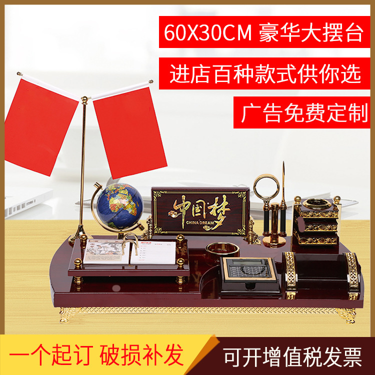 2026 Office Desk Decoration Wooden Pen Holder Desk Calendar Business Gift Advertising Design Desktop Organizer