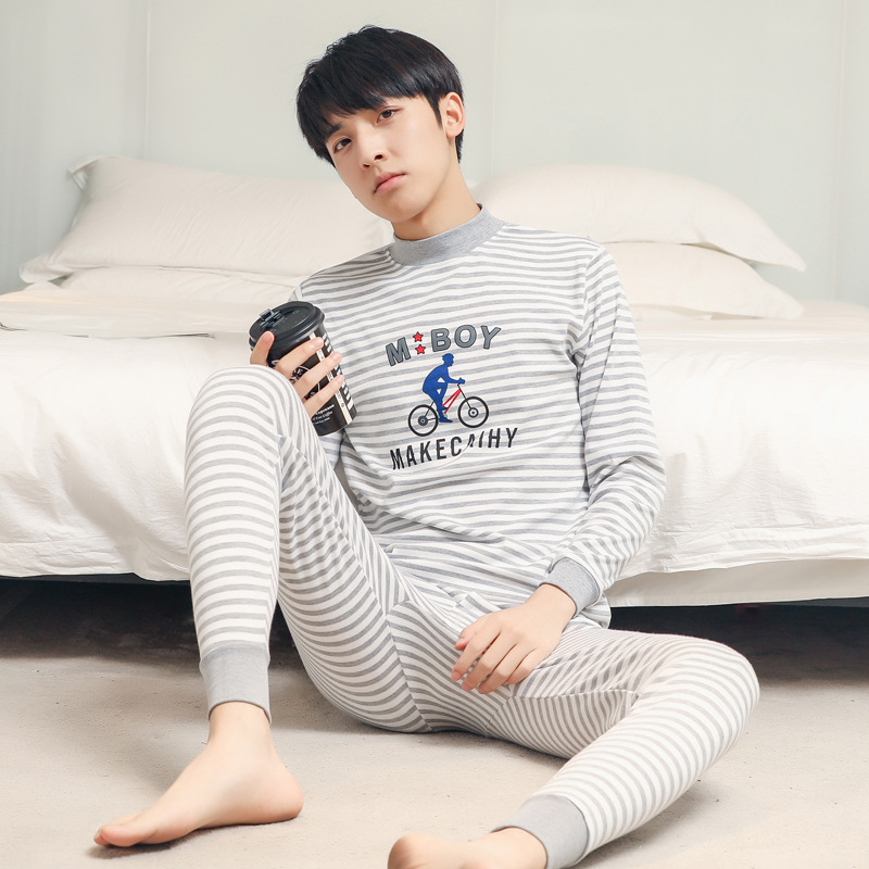 Ropa de otoño juvenil pantalones largos conjunto de ropa interior para niños medianos y grandes niños y niñas suéter de algodón niñas suéter línea conjunto de pantalones