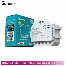 SONOFF DUALR3 Lite ��·���ܿ�����˫��˫���ֻ�Զ�̿�����Alexa