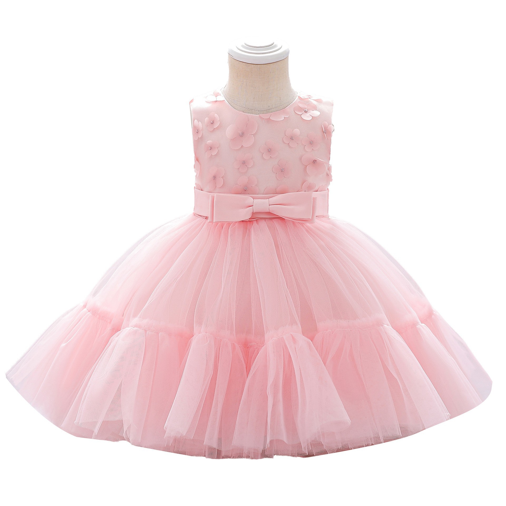 Transfronterizo nueva niña de las flores de la boda hilo esponjoso Niña princesa vestido de un año de edad del bebé banquete catch Week vestido
