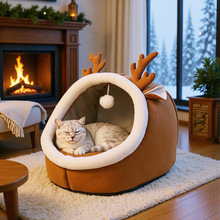 半封闭式猫窝保暖四季通用宠物窝秋冬季房子幼猫屋带垫子猫咪用品