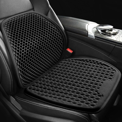 Car Seat Cushion Lumbar Support Waist support - polar-night-black-square-cushion-lumbar-support