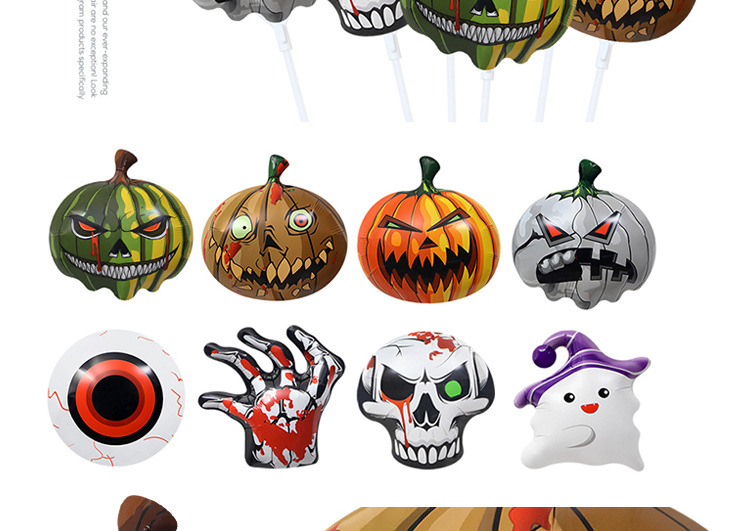 New Halloween party decoration ghost festival horror eyeball pumpkin head skull small cartoon aluminum film balloon_voghion.com