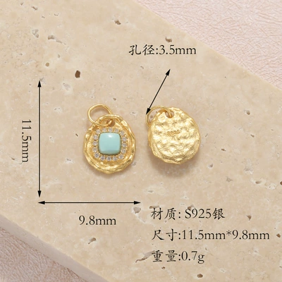 Round Butterfly Pendant Spacer | Zərgərlik ara hissələri - t6w407