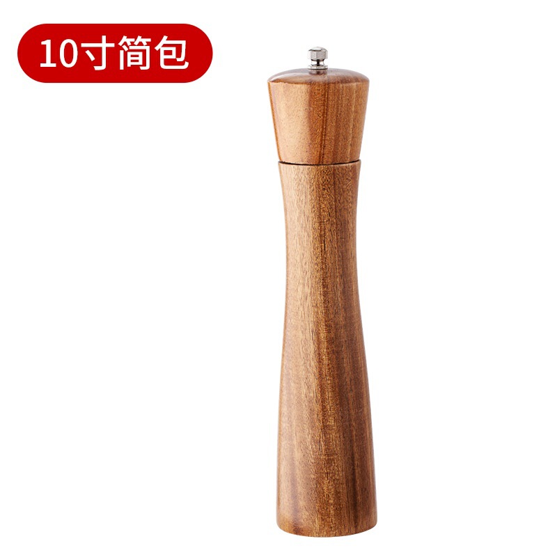 実木胡椒研磨器アカシア木手動黒胡椒調味瓶キッチンツール手挽き胡椒粉胡椒ミル|undefined