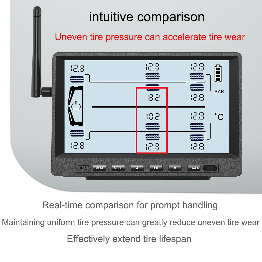 Cheyueda Truck 10-Wheel Truck External Tire Pressure Detection System Tire Pressure Monitor High Precision Large Quantity