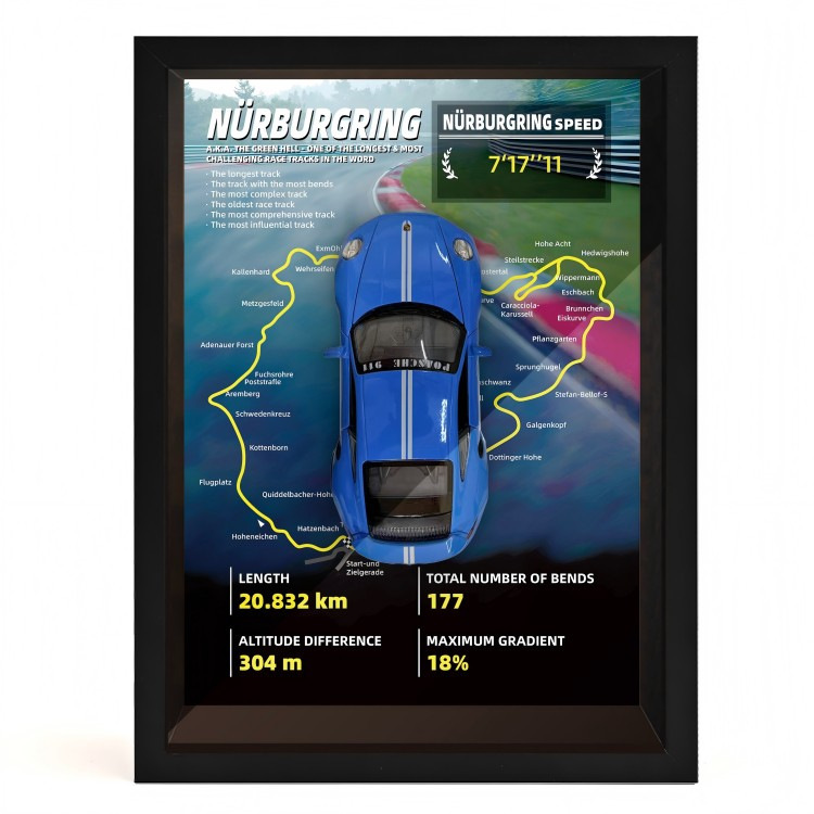 Pintura colgante tridimensional, modelo de coche de aleación, decoración exquisita de alta gama, decoración de pared para el hogar, decoración de modelo de regalo para niño con luz, transfronterizo