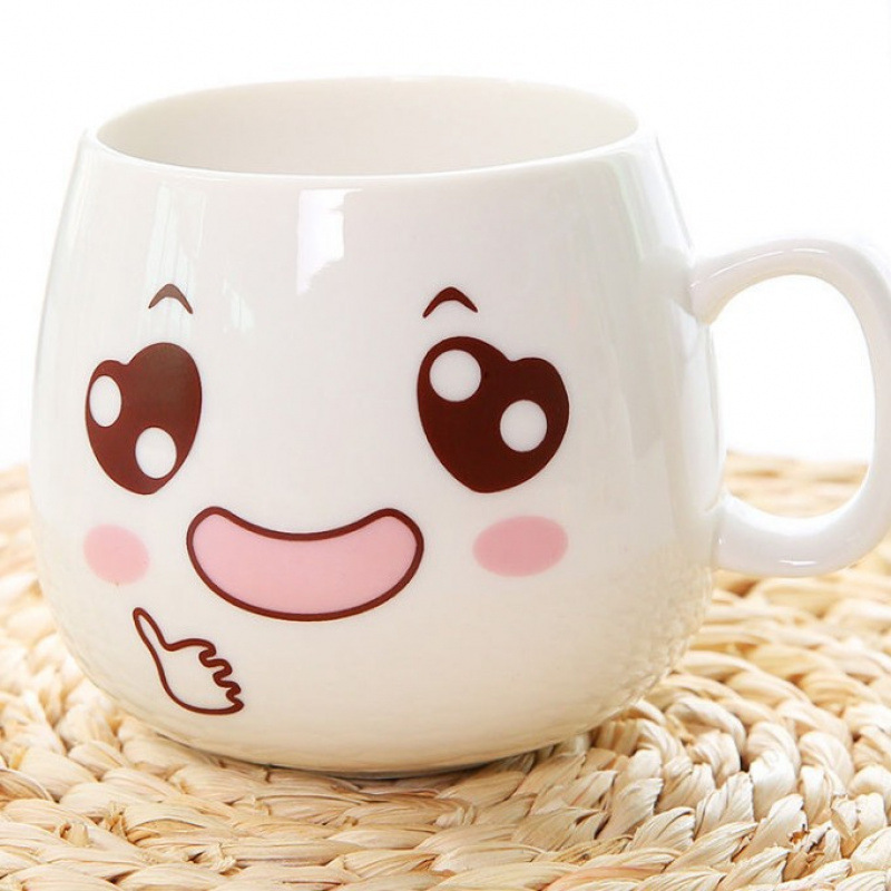 Taza de personalidad creativa Taza de cerámica con cuchara Taza de bebida de pareja de moda Taza de café casera Taza de agua de expresión