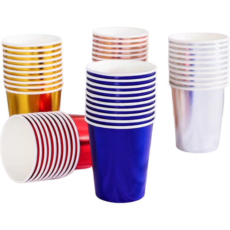 Disposable Paper Cup Kindergarten Handmade Entrepreneurship Material Cup Birthday Party Party Decoration Disposable Tableware in Stock