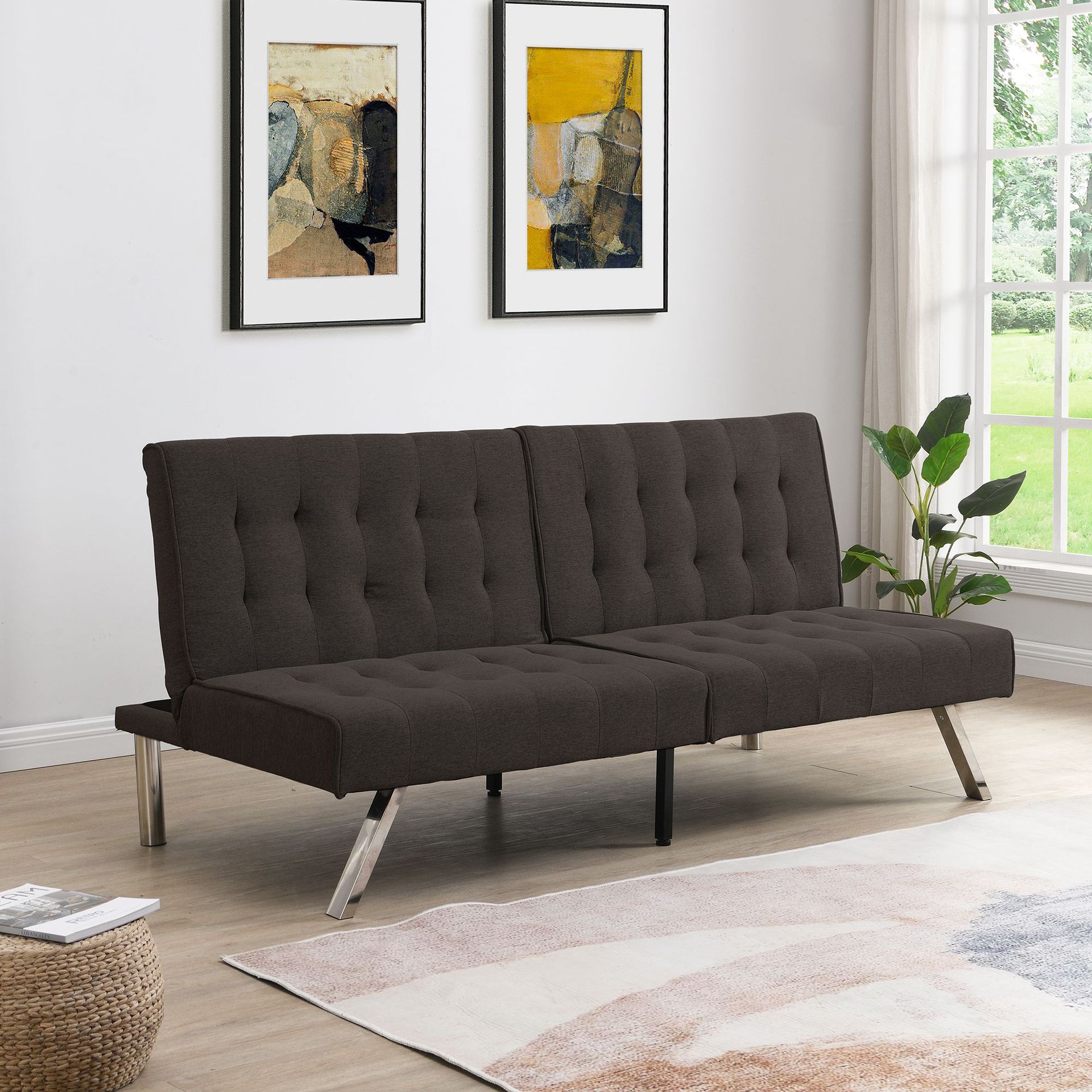 Sofá de lujo ligero pequeño tipo de sala de estar muebles postmoderno sofá cama