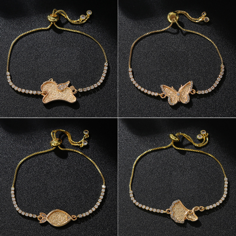 New Intangible Cultural Heritage Song Brocade Flying Horse Ginkgo Leaf Diamond Bracelet DIY with Adjustable Cover Wholesale New Intangible Cultural Heritage Song Brocade Flying Horse Ginkgo Leaf Diamond Bracelet DIY with Adjustable Cover Wholesale