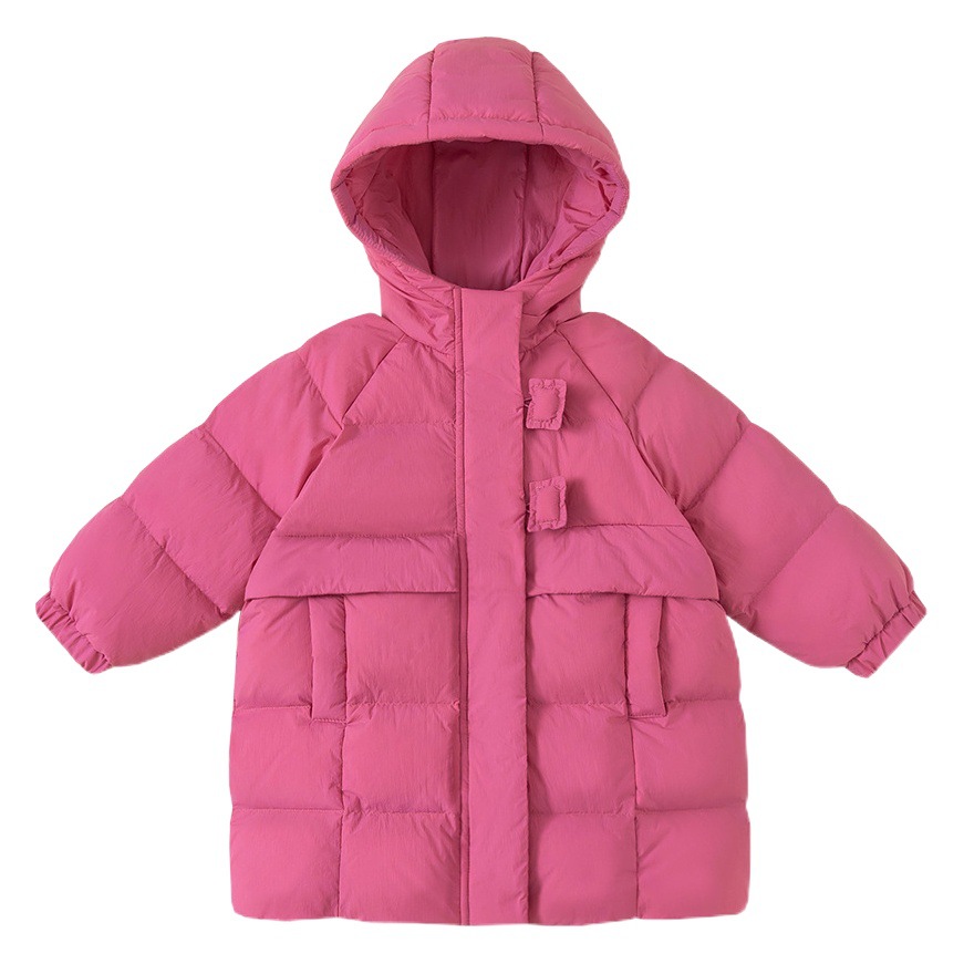 Youbao ropa para niños ropa para niños de invierno rosa rojo chaqueta para niños chaqueta larga para niñas calidez DY23113