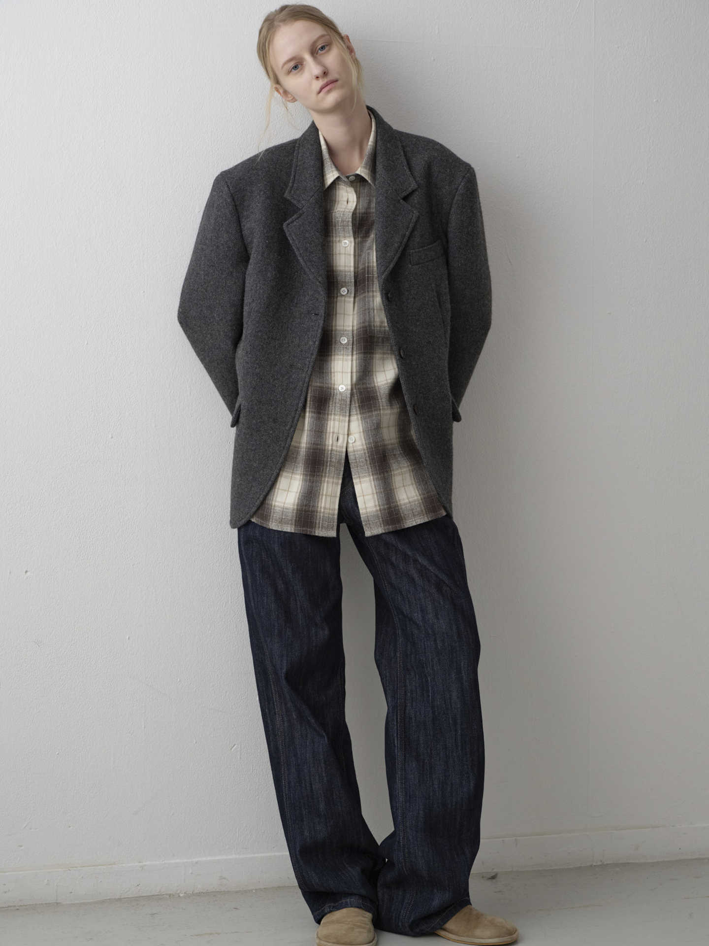 In Stock FAC*DE PATTE*N Woolen For Women Autumn Winter New Simple Elegant Commuter Blazer_ecoleips.com