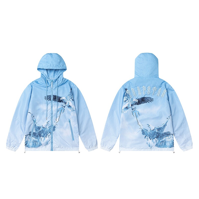 クロスボーダーTrapstar美潮高街男女フード付きジャケット刺繍アルファベットゆるい突撃服ジッパーコート潮|undefined