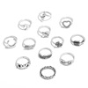 Cartoon silver ring, summer set hip-hop style, accessory, European style, season 2021, wholesale