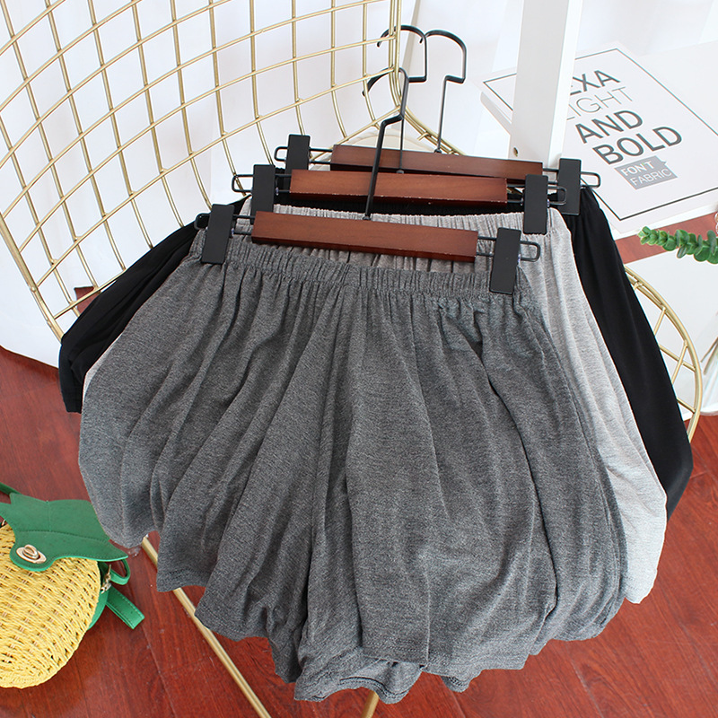 Soft draping modal shorts women's summer thin elastic waist high waist loose home wide leg pants casual culottes Soft draping modal shorts women's summer thin elastic waist high waist loose home wide leg pants casual culottes