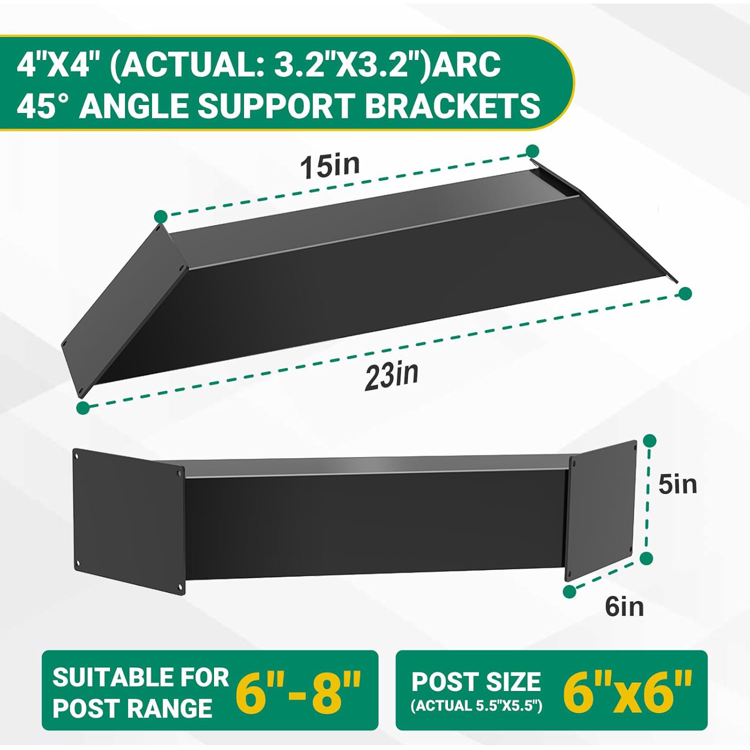 Soporte en Ángulo para Pérgola de 45 Grados de Hierro para Cenador Exterior image 3