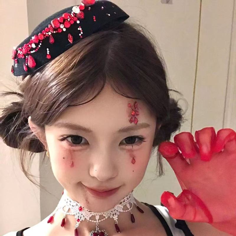 ハロウィーンcos小悪魔蝶ネクタイ髪飾り奇妙な道具立体トップクリップLolita髪飾り|undefined
