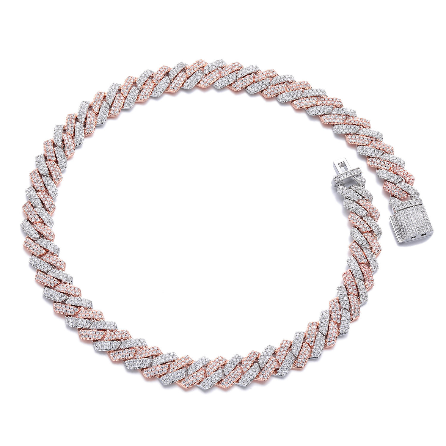 Two-color, platinum, golden, pink gold, 14mm