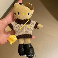 长腿kt挂件集合kitty毛绒挂件可爱kt猫爱心扣书包挂饰钥匙扣公
