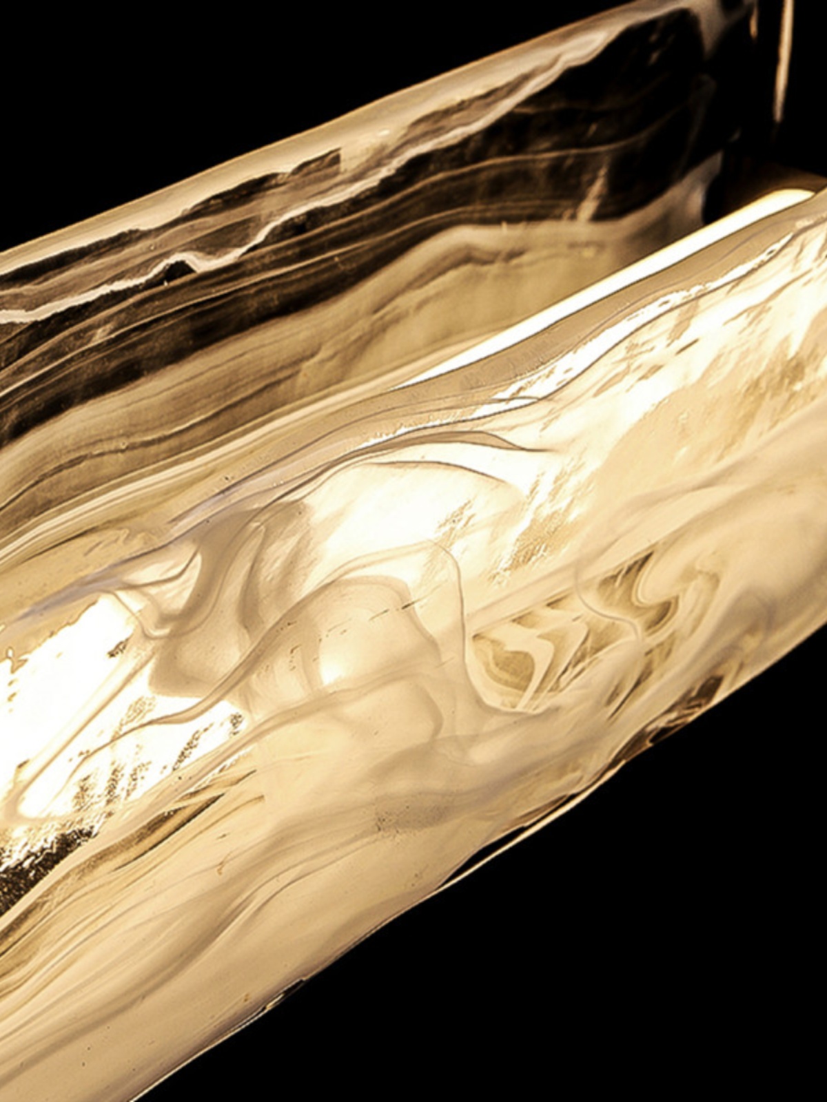 Italian light luxury cloud glass chandelier designer creative restaurant dining table bar island table long strip lamp