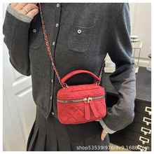 2025新款女包时尚手提迷你包菱格小香风链条包百搭单肩斜挎包包女