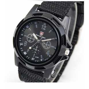 Cross-Border Fashion Nylon Strap Men's Watch Cloth Strap Military Watch Trendy Luminous Needle Sports Watch Men's and Women's Watch