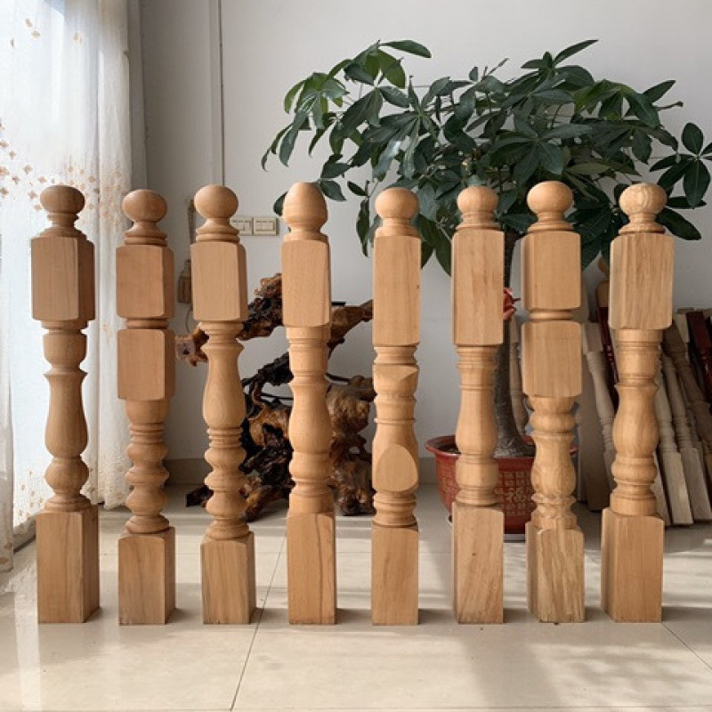 無垢材の階段手すり柱ヴィラヨーロッパバルコニーの手すり家庭用屋内フェンスデュアルペントレーラーペイント直販|undefined