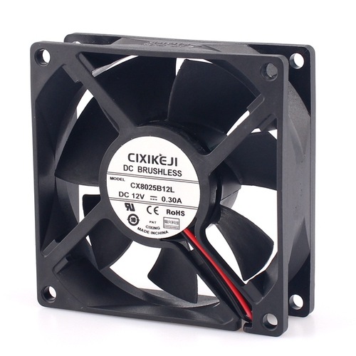Factory direct supply 8025 cooling fan DC5V12V24V chassis power supply silent 8CM heater industrial fan