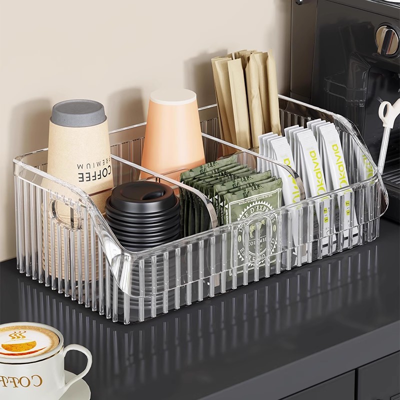 一次性纸杯收纳盒咖啡厅奶茶店摆摊吧台吸管纸巾茶包咖啡胶囊杯架