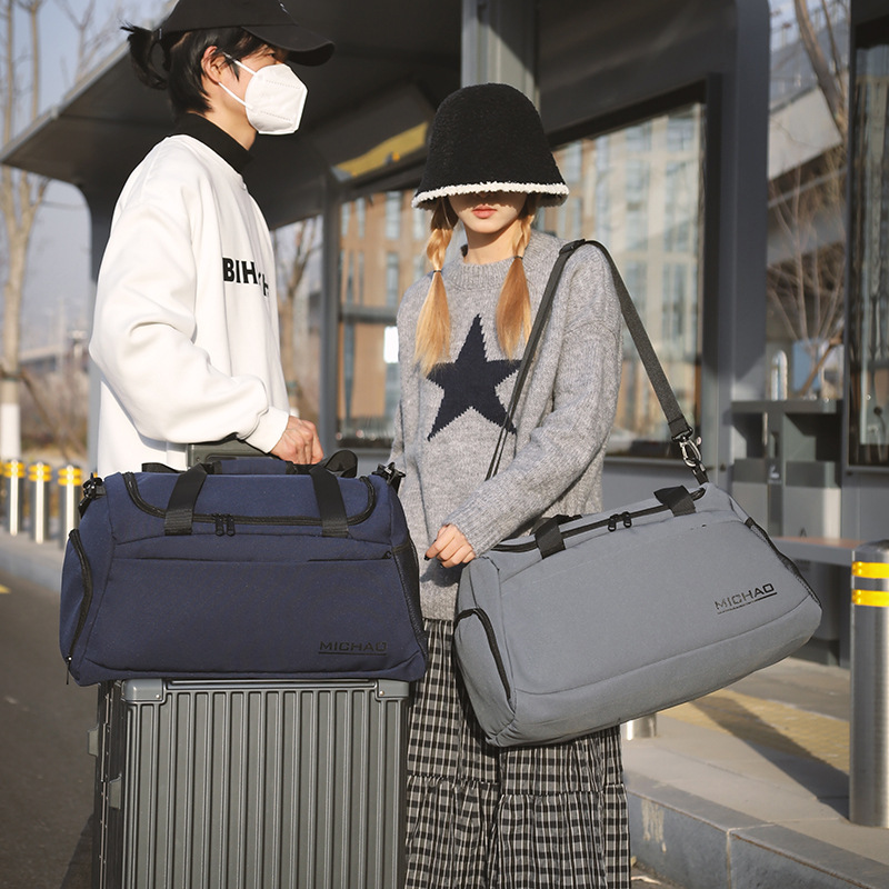 Bolsa de ejercicios bolsa de viaje de zapato independiente bolsa de natación seca y húmeda separación bolsa de yoga bolsa de transporte inclinada impresa logotipo desgaste