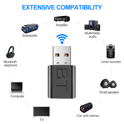 USB Bluetooth 5.0 Transmitter Receiver Stereo Bluetooth RCA